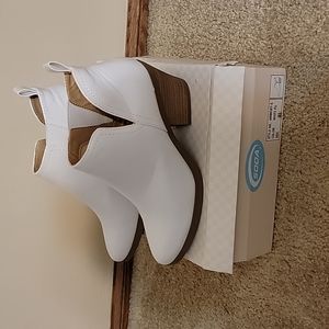 White ankle boots
